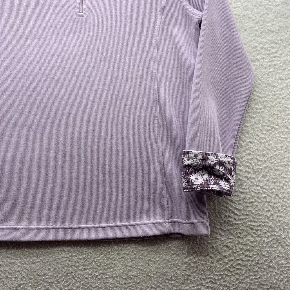 Orvis Jacket Womens‎ Medium M Lavender Flip Cuff Floral Lightweight Outdoors Mom